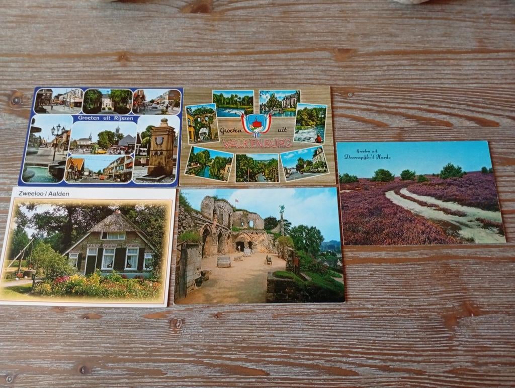 Verschillende ansichtkaarten: Molkwerum, Valkenburg, Rijssen, Verzamelen, Ophalen of Verzenden, 1960 tot 1980, Overijssel