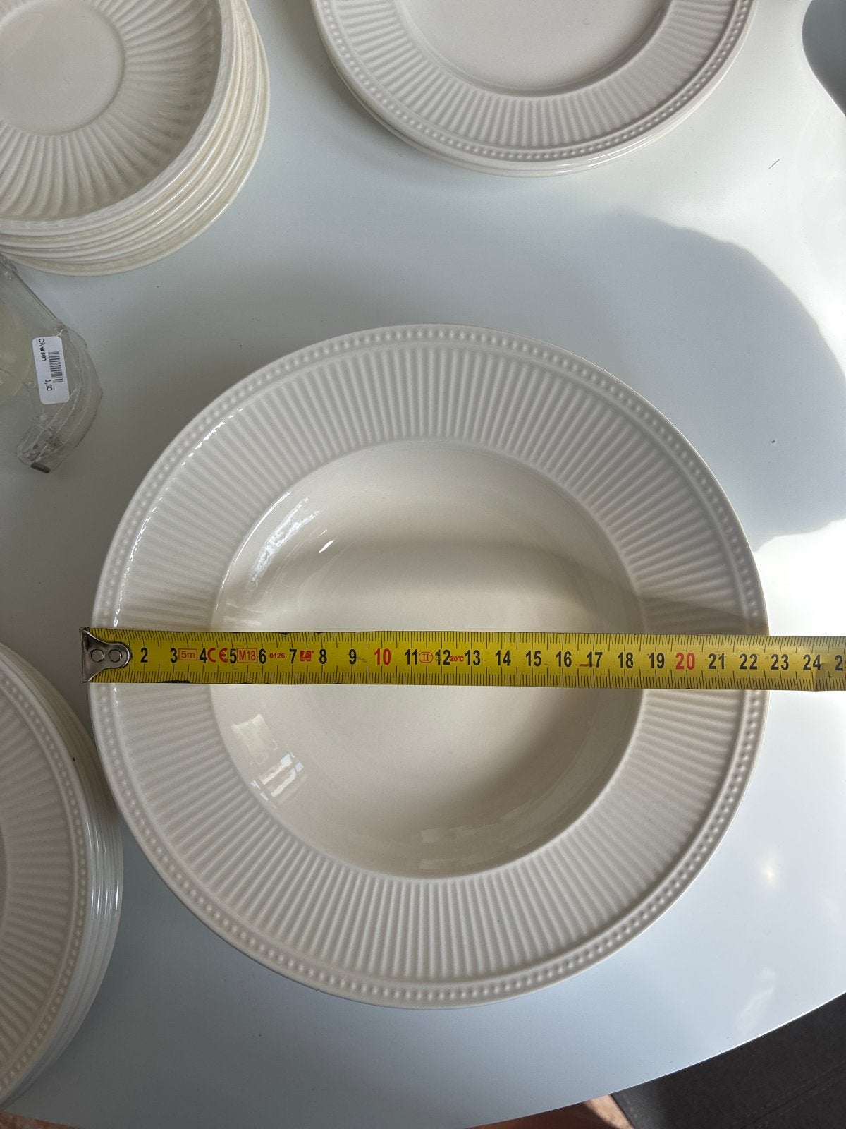 Wedgwood Windsor diepe borden 23 cm (5x), Klassiek, Ophalen of Verzenden, Zo goed als nieuw, Bord(en)