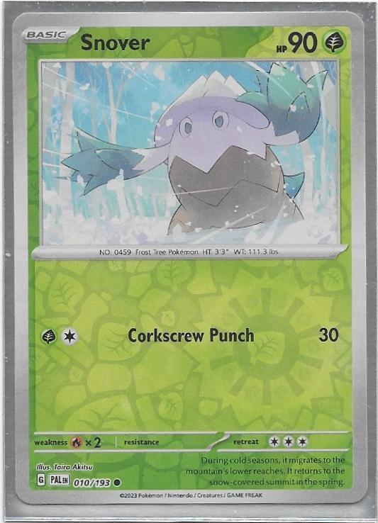 Paldea Evolved,  Snover [reverse] 10/193, Verzenden, Nieuw, Losse kaart