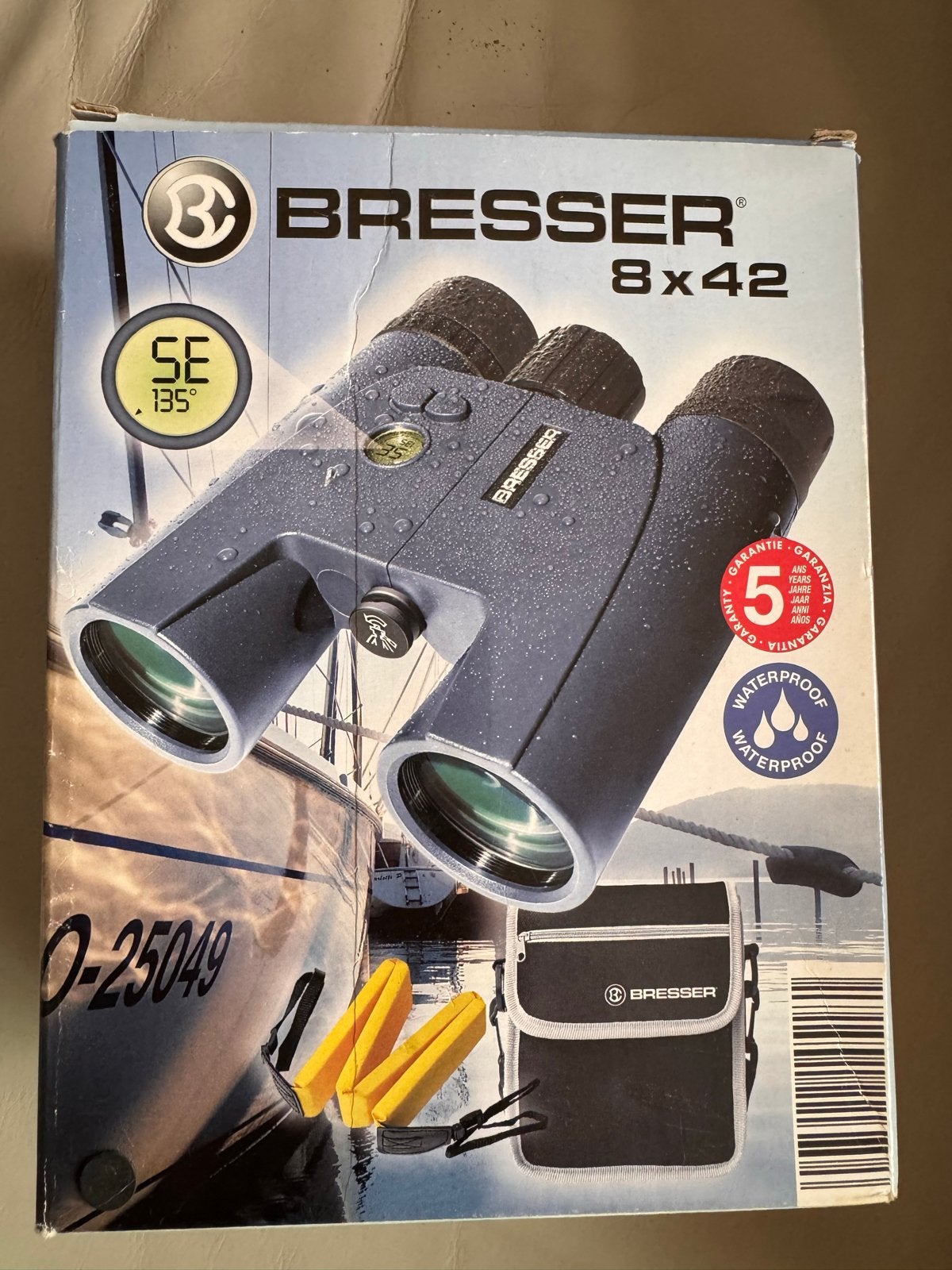 Bresser 8x42 Verrekijker - Waterdicht met Tas, Ophalen, Dakkant (recht), Zo goed als nieuw, 8 tot 12x