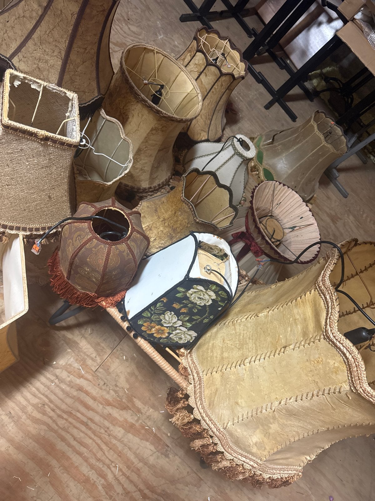 Diverse lampenkappen voor decoratie of carnaval, Ophalen, Gebruikt, Textiel, Overige vormen