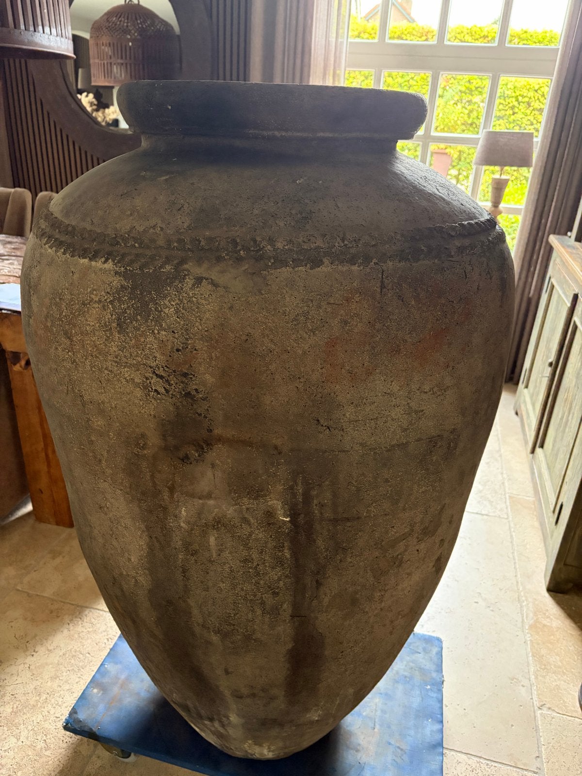 Grote Antieke Terracotta Pithos Vaas - Uniek Decorstuk, Antiek en Kunst, Ophalen
