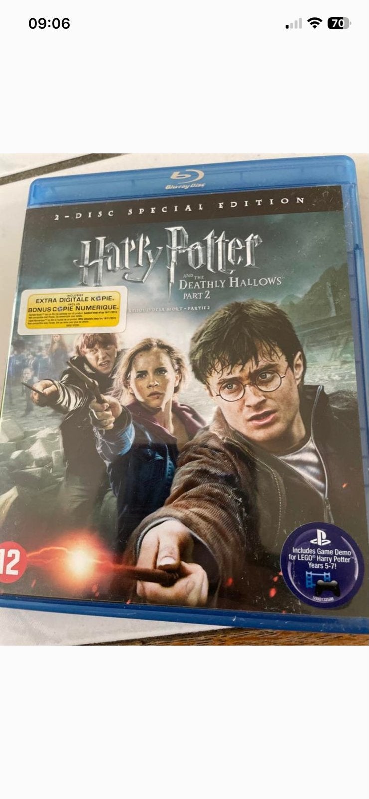Harry Potter and the Deathly Hallows Part 2 Blu-ray (2-disc), Ophalen of Verzenden, Zo goed als nieuw, Science Fiction en Fantasy