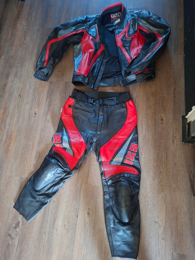 Leder heren motorpak maat 54, Motoren, Ophalen, Tweedehands, Heren, Combipak
