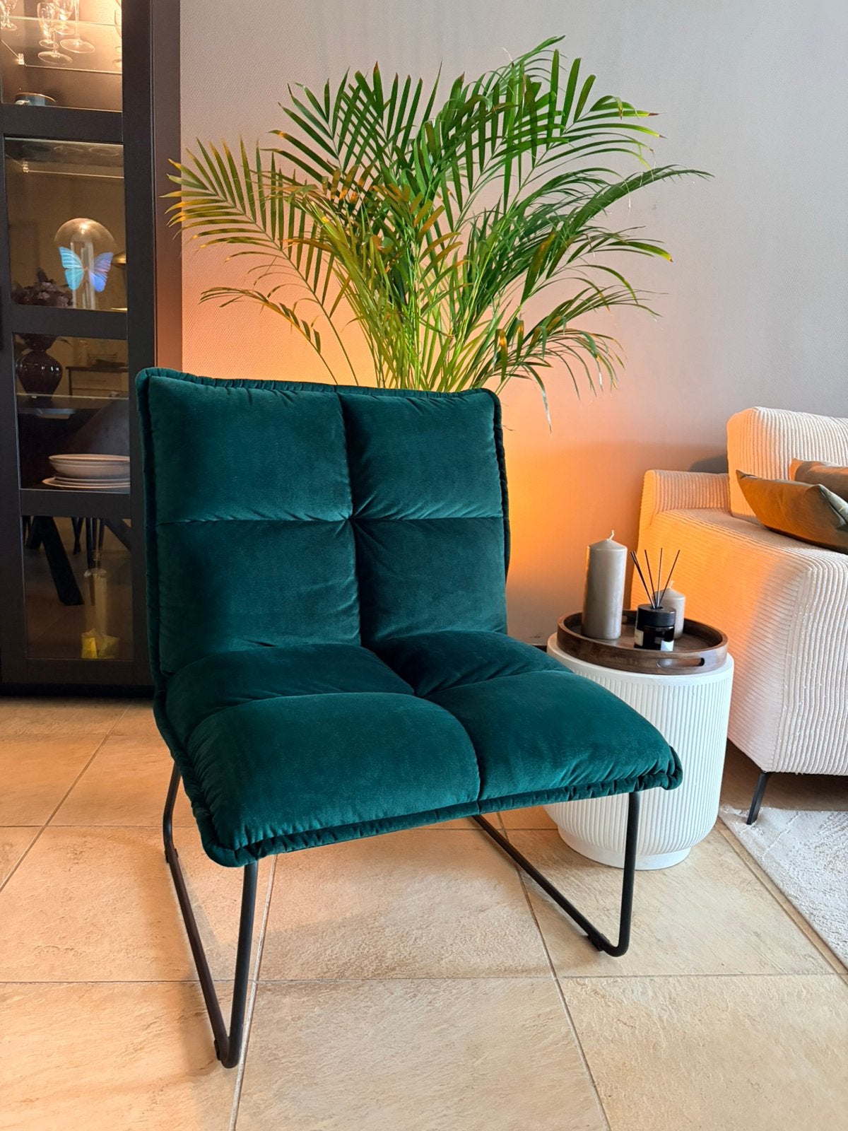Nette velvet fauteuil van Bronx71, Ophalen, Overige materialen, Minder dan 75 cm, 50 tot 75 cm