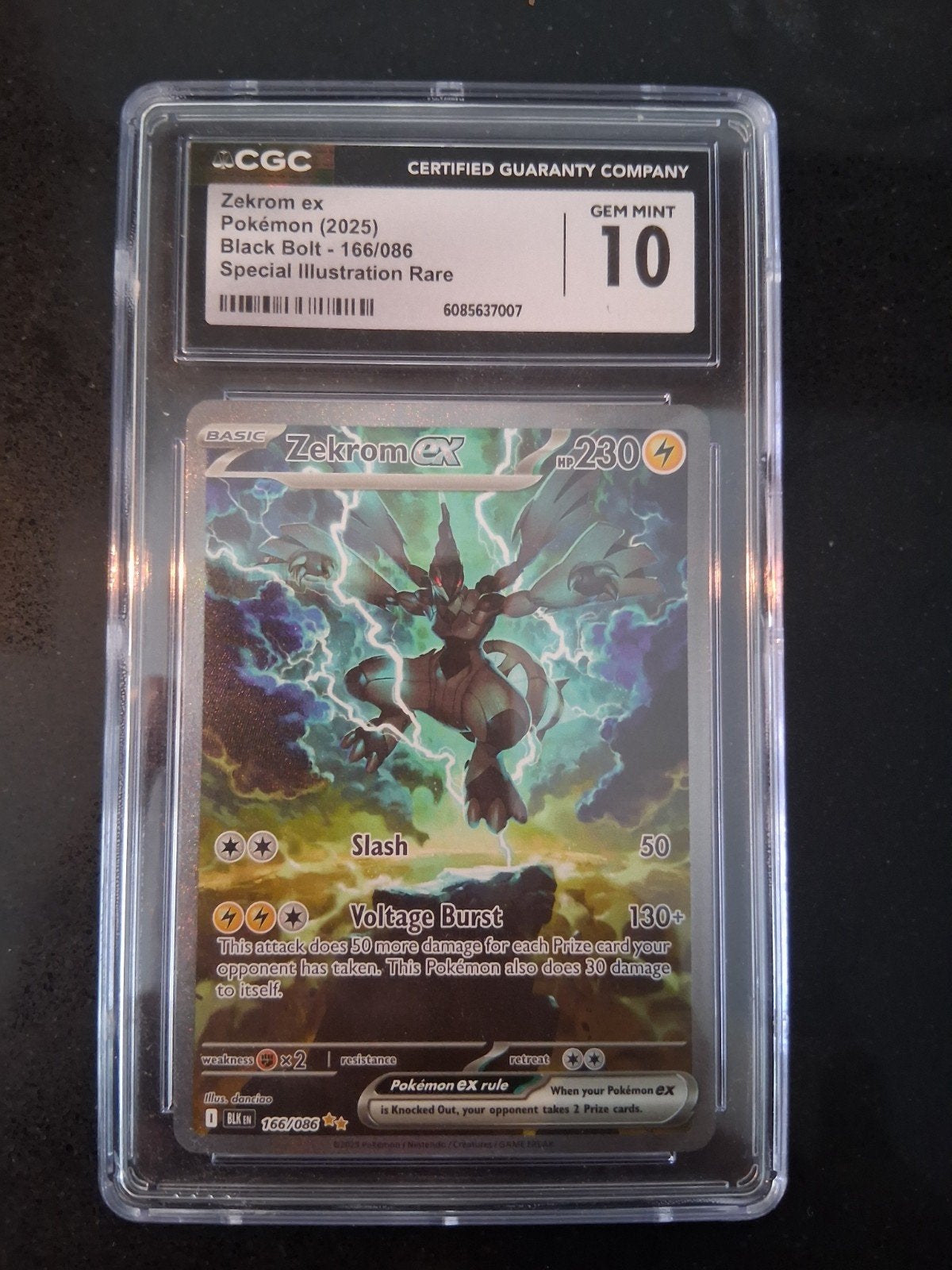 Zekrom EX 166 CGC 10 Graded, Hobby en Vrije tijd, Ophalen of Verzenden, Nieuw, Losse kaart, Foil