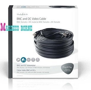 Verlengkabel camera bewaking 30 meter voor camera systeem, 10 meter of meer, Nedis, Nieuw, Info@marbeco.nl