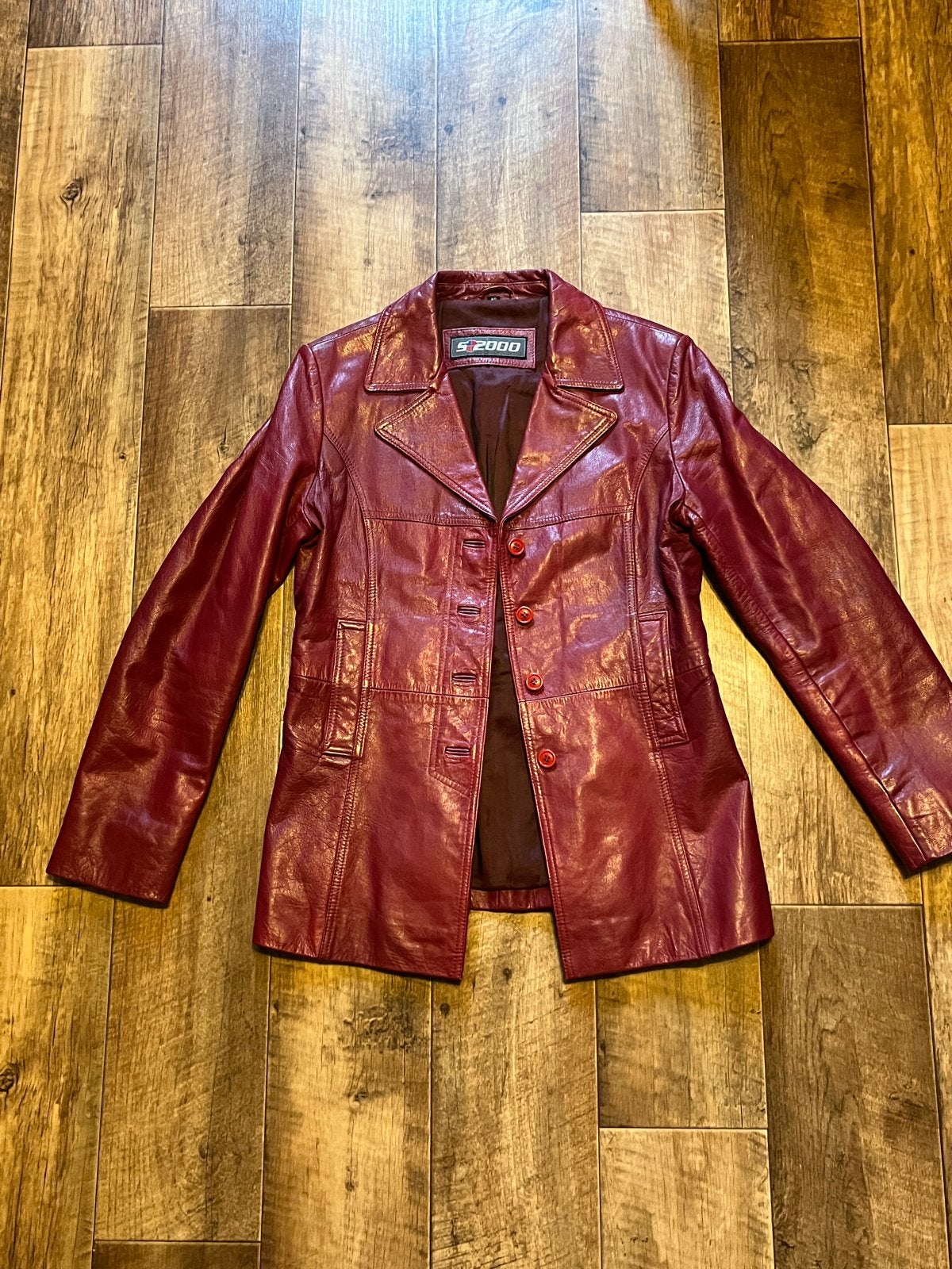 S2000 Leren Jas Dames - Maat 40 - Bordeauxrood, Kleding | Dames, Verzenden, Zo goed als nieuw, Maat 38/40 (M), Rood