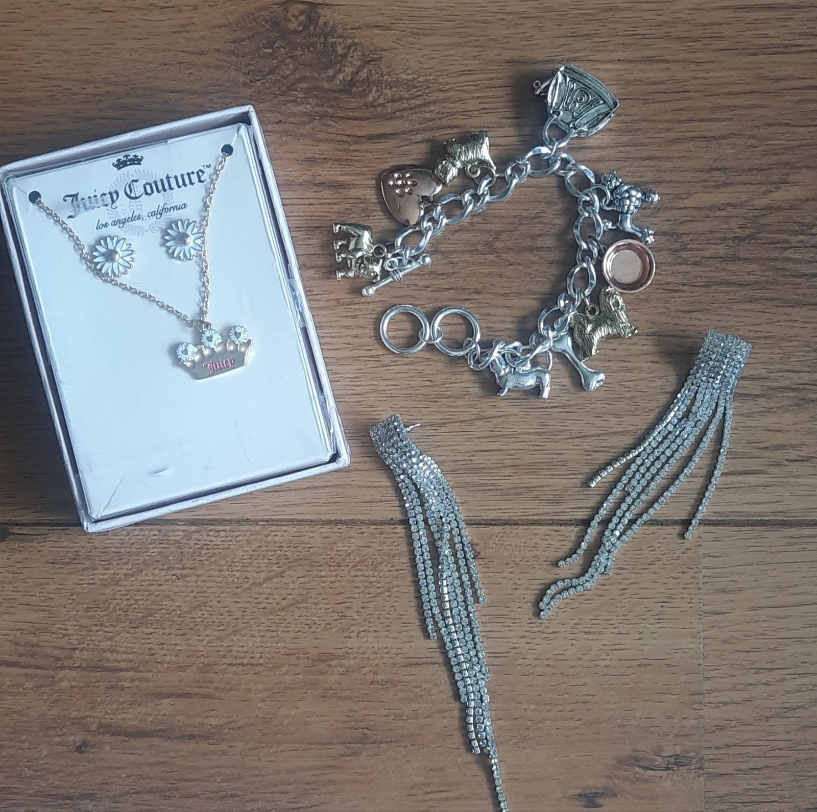 nieuw sieraden pakket, bedelarmband,oorbellen, juicy Couture, Ophalen of Verzenden, Nieuw