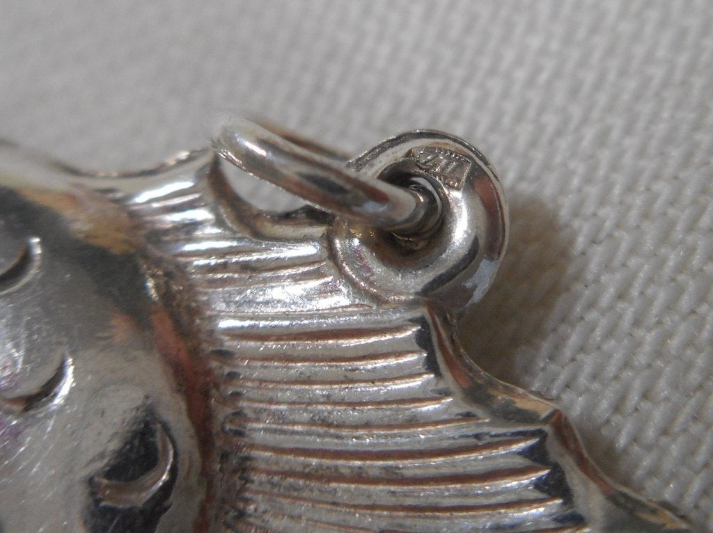 Zilveren mooie vintage bedel vis nr.1562, Overige merken, Verzenden, Zo goed als nieuw, 1 bedel