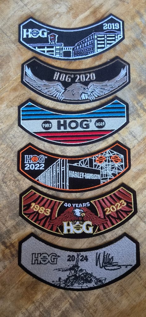 Originele H.O.G. emblemen / patches / stickers – verzameling, Motoren, Ophalen of Verzenden