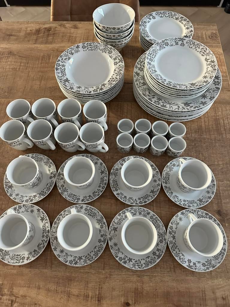 8 persoons Servies, Ophalen, Porselein, Overige stijlen, Bord(en)