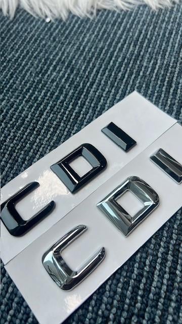 Mercedes CDI logo cdi chroom embleem zwart CDI embleem c d i, Ophalen of Verzenden
