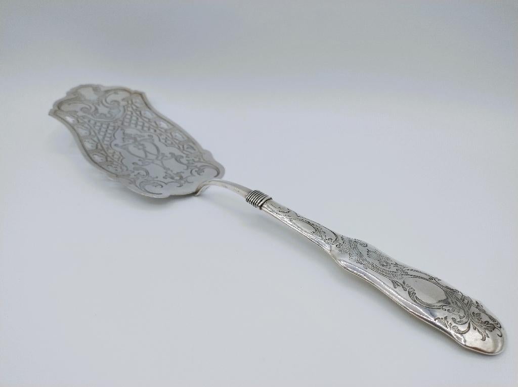 Zilveren visschep, E. M. Holthe, Trondheim, Noorwegen, 1846