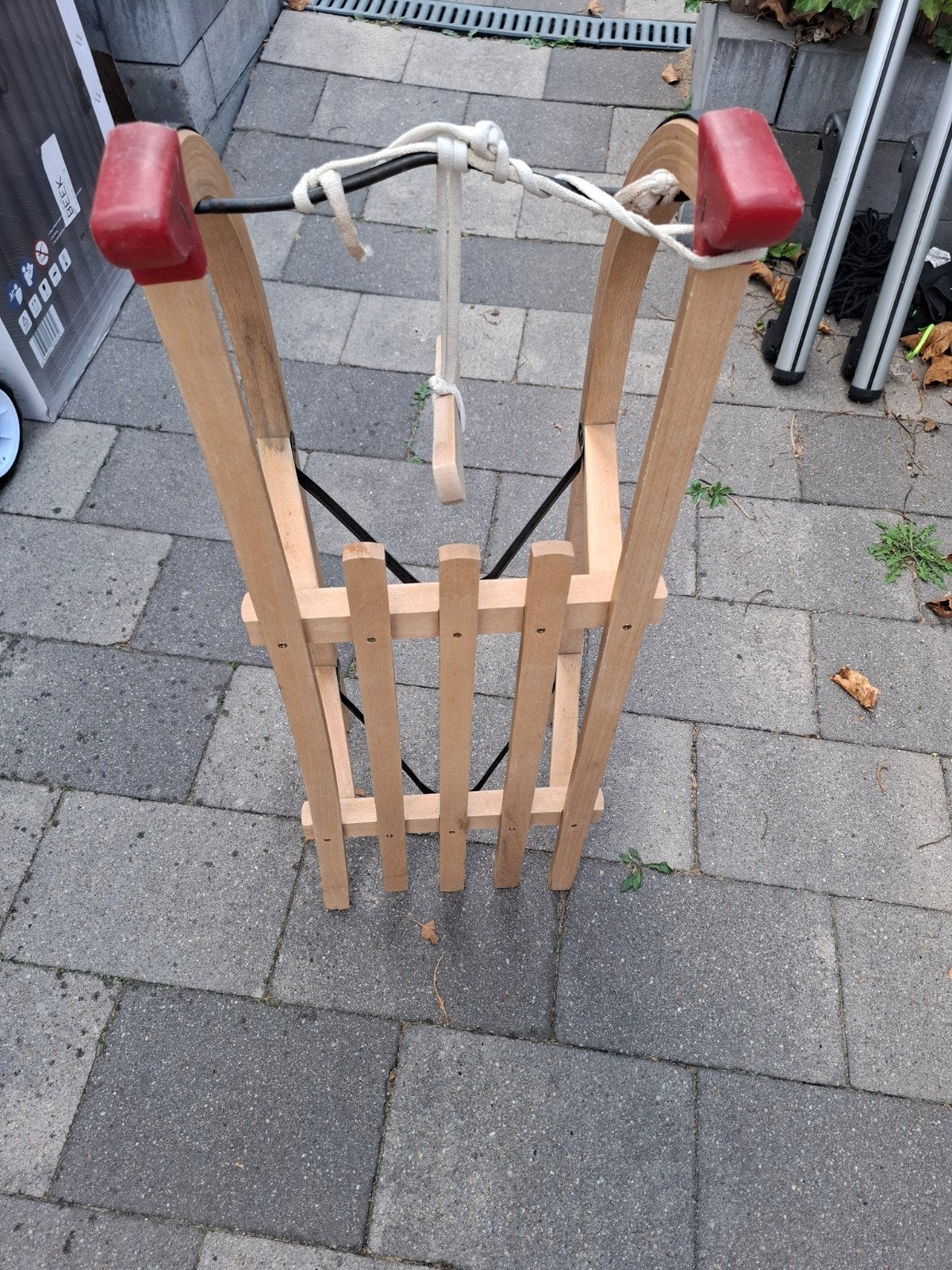Houten slede - Klassieke houten slee voor winterplezier, Ophalen, Gebruikt, Hout