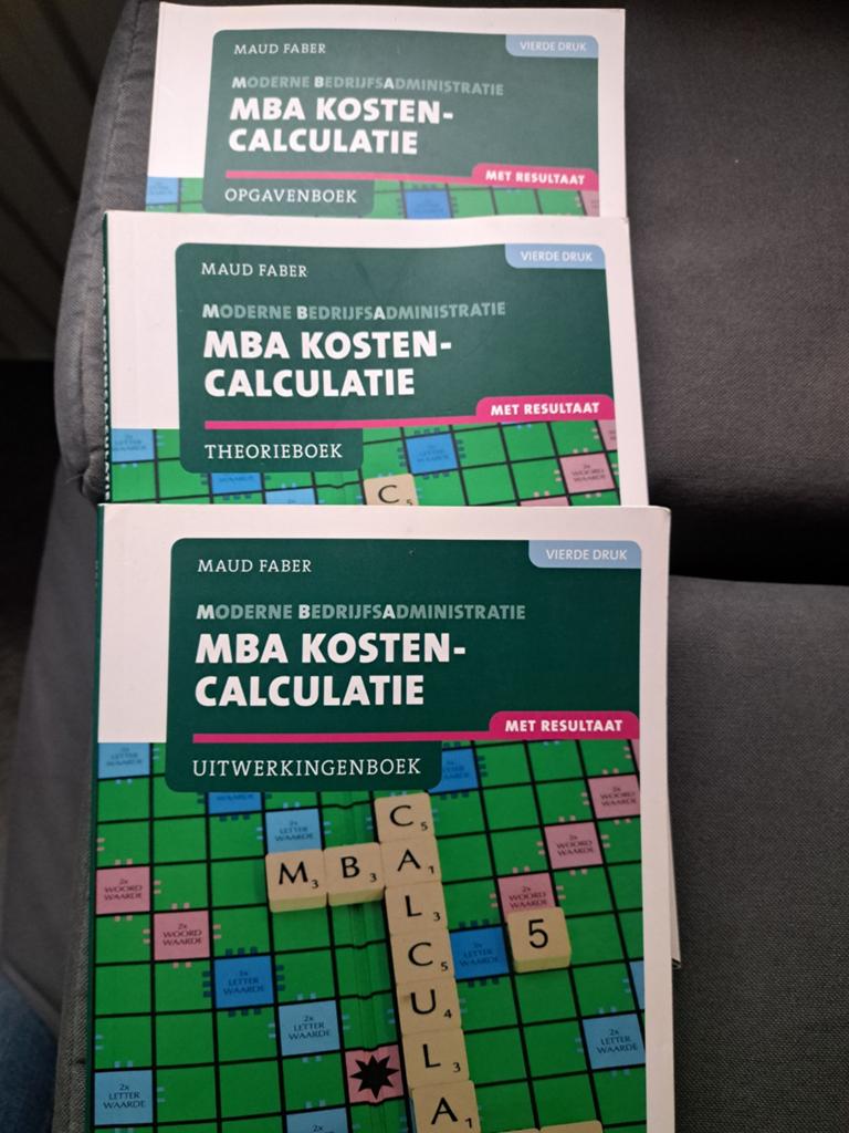 MBA Kosten-Calculatie Boeken, Boeken, Studieboeken en Cursussen, Zo goed als nieuw, Gamma, Maud Faber, HBO
