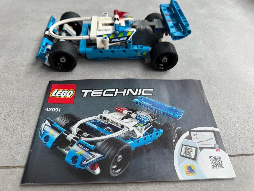 Lego Technic Politie Achtervolgingsauto 42091, Kinderen en Baby's, Speelgoed | Duplo en Lego, Ophalen, Zo goed als nieuw, Complete set