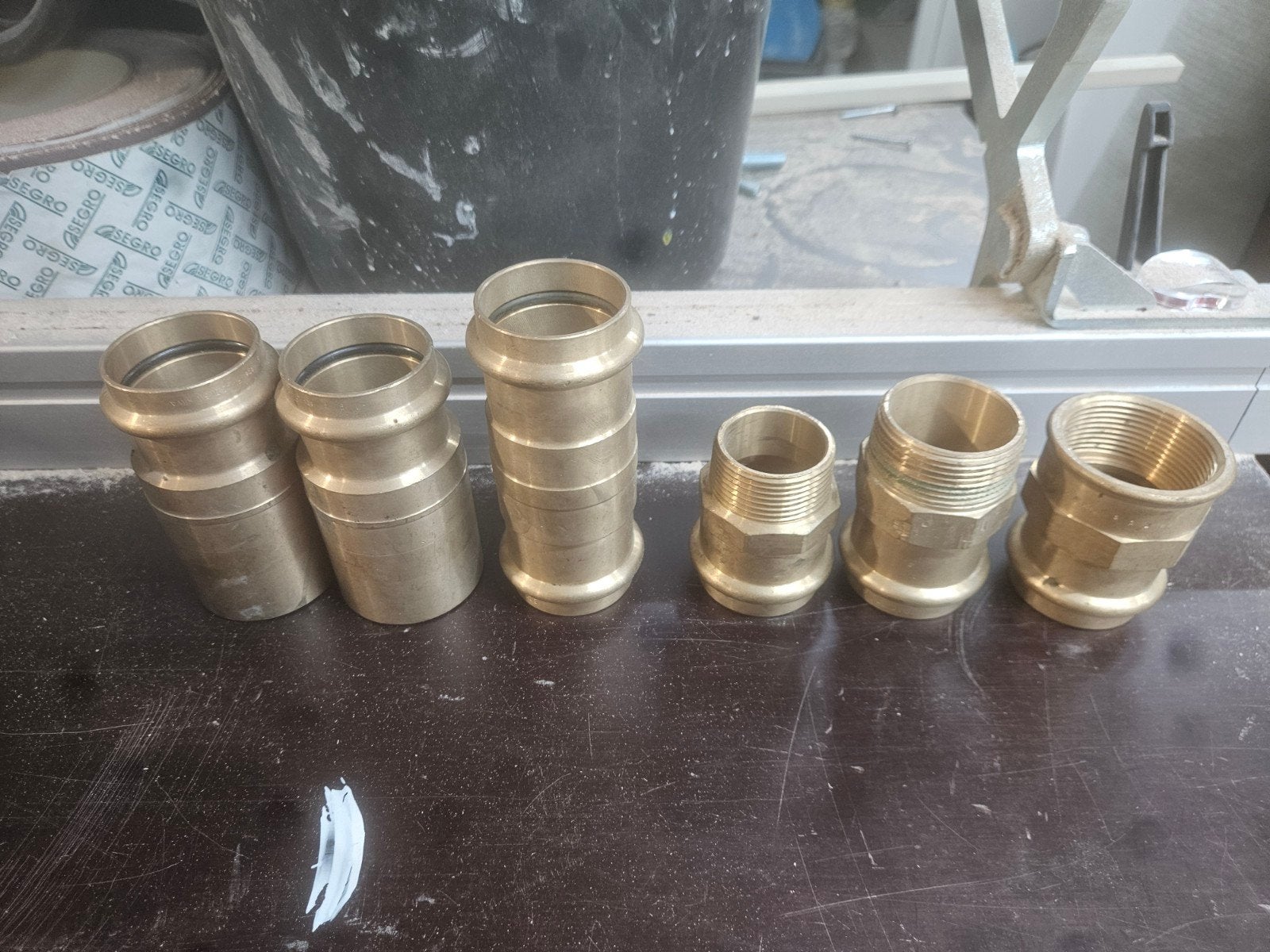 Viega 42mm perskoppelingen - Diverse messing en koper, Ophalen, Gebruikt, Overige typen, 20 tot 40 mm