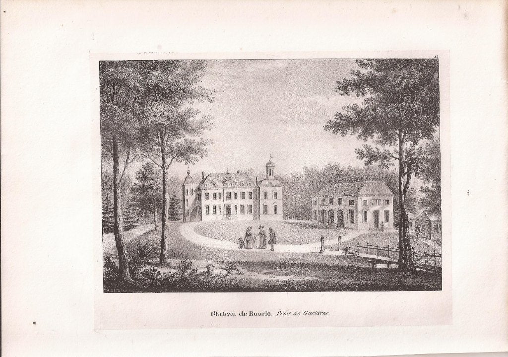Ruurlo. Chateau de Ruurlo Prov. de Gueldres 1825, Antiek en Kunst, 1800 - 1899, Ophalen of Verzenden, 20 cm, Blanco verso