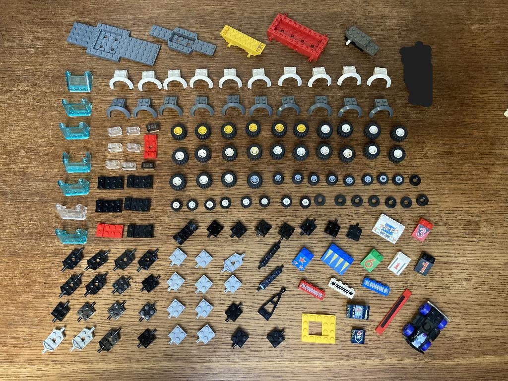 Lot LEGO Voertuigen - Onderdelen auto racewagen 1, Kinderen en Baby's, Speelgoed | Duplo en Lego, Gebruikt, Lego, Losse stenen