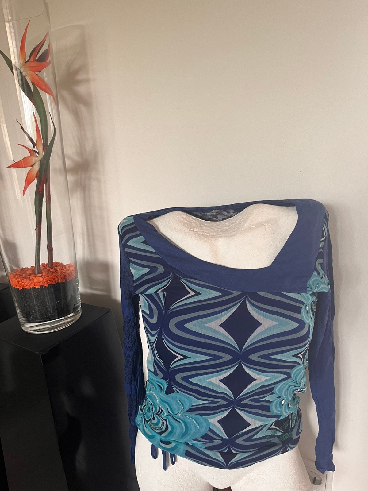 Truitje Desiqual blauw xs, Kleding | Dames, Tops, Blauw, Ophalen of Verzenden, Zo goed als nieuw, Lange mouw