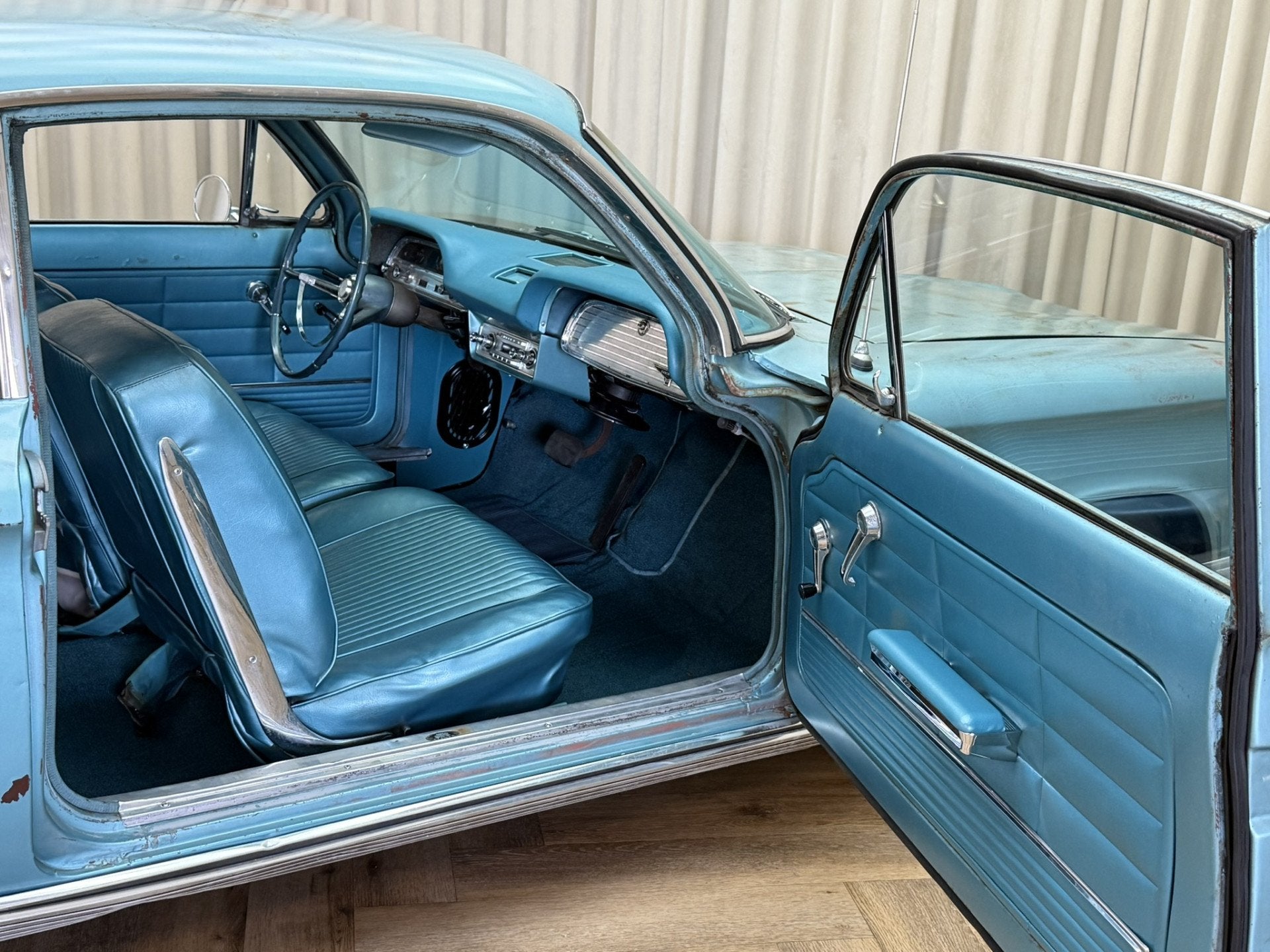 Chevrolet Corvair Monza 900 / Coupé / NL-EU Kenteken / Supe, Auto's, Automaat, Chevrolet, Blauw, Lederen bekleding