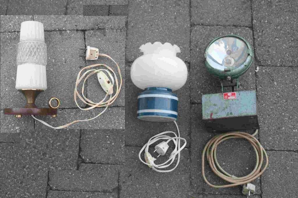 Lot vintage antieke lampen jaren 50 / 60 / 80, Ophalen