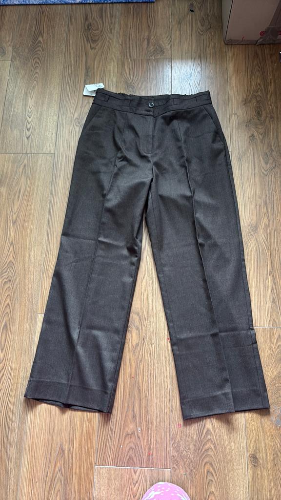 Broek Ulla Popken, Bruin, Maat 42/44 (L), Nieuw, Ophalen of Verzenden