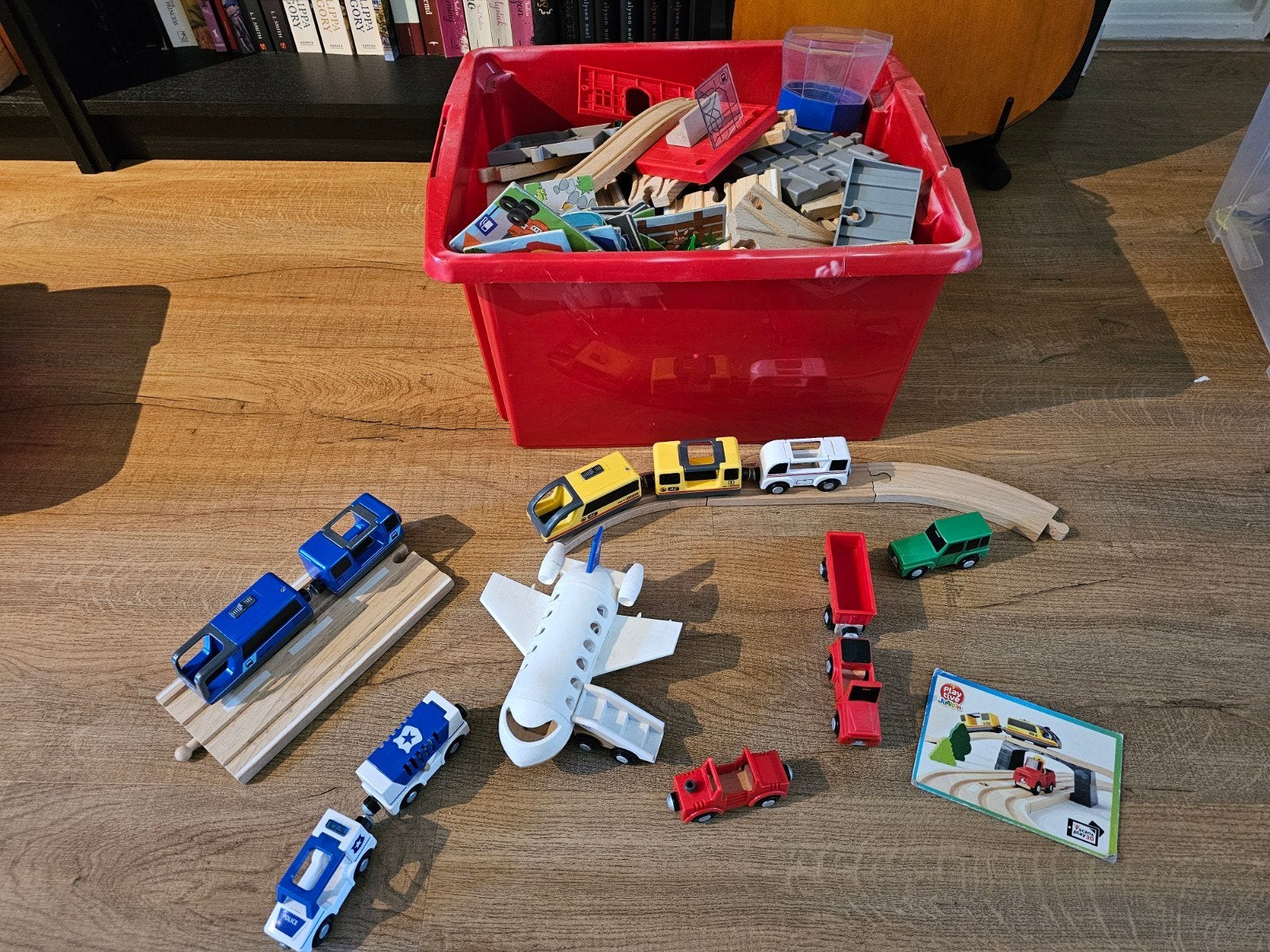 Playtive Junior Houten Trein- busset, vliegveld, voertuigen, Ophalen, Gebruikt