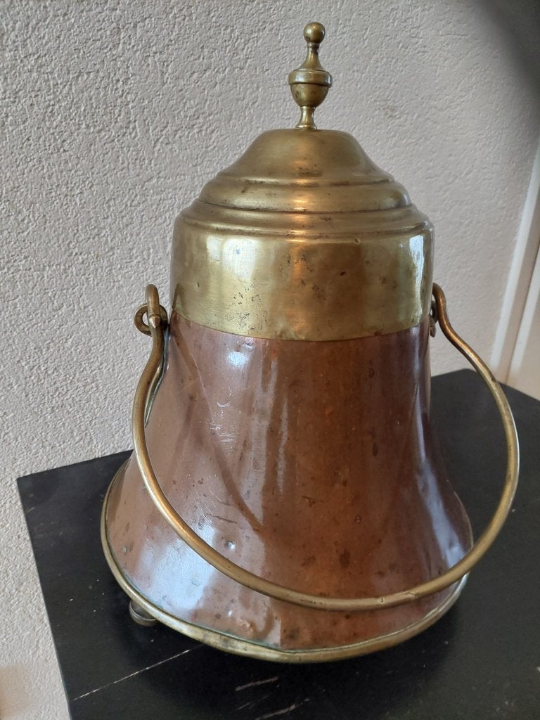 Antieke doofpot, h= 38 cm., Ophalen, Koper