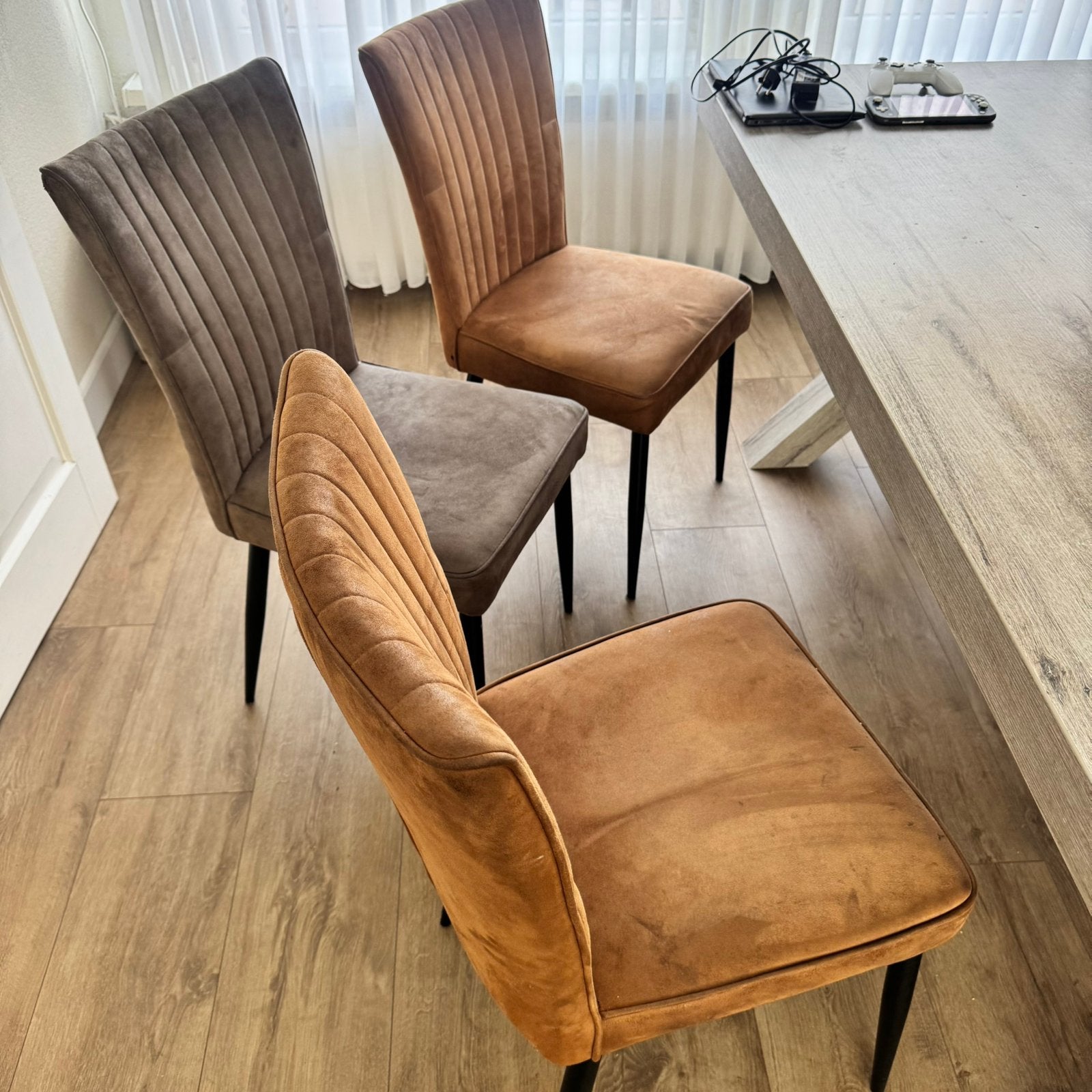 6 eetkamerstoelen, Huis en Inrichting, Stoelen, Ophalen, Gebruikt, Overige kleuren, Vier