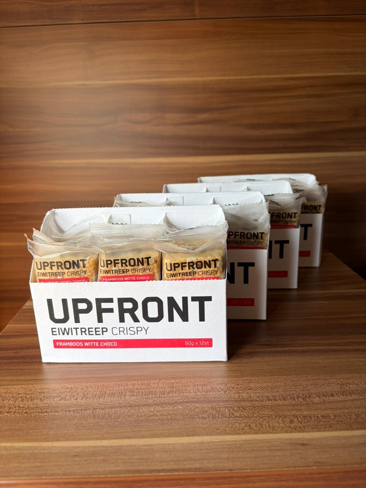 Upfront Eiwitreep Crispy Framboos Witte Choco Doos, Ophalen, Nieuw, Overige typen