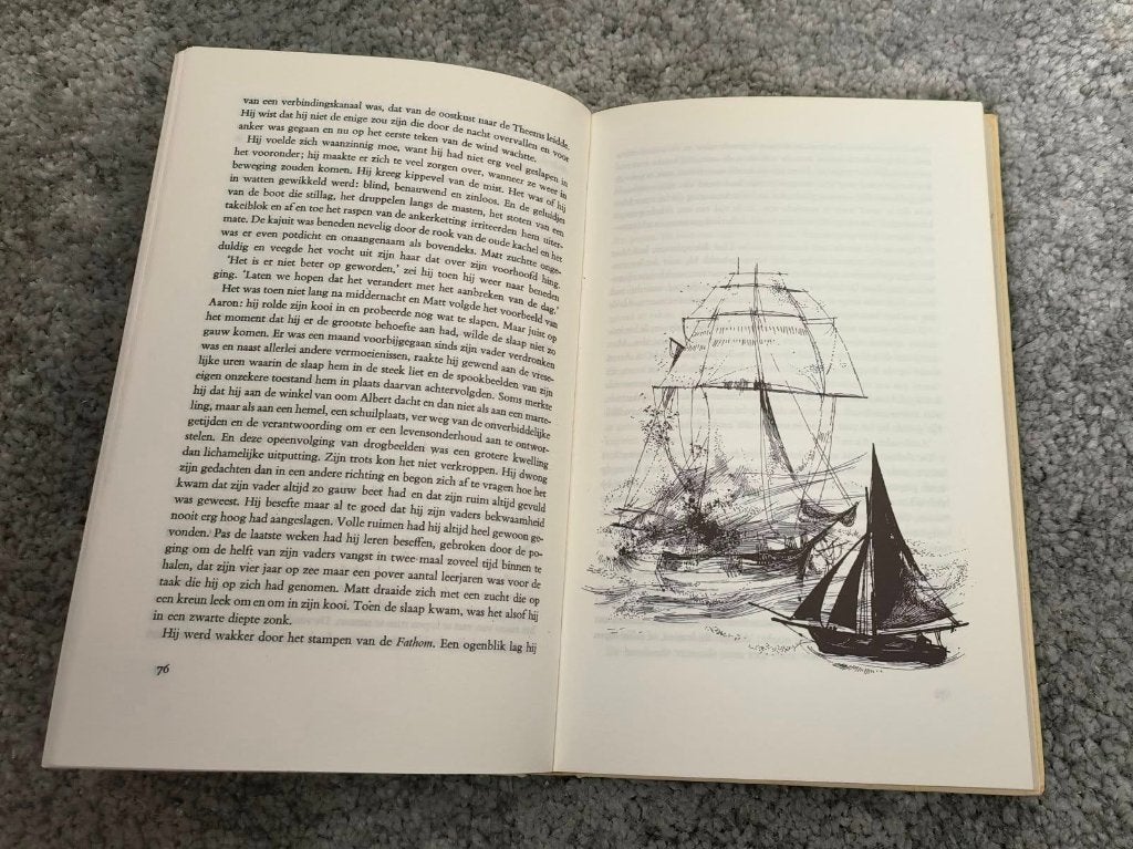 Schoener in de mist, Gelezen, Fictie, K.M. Peyton, Ophalen of Verzenden