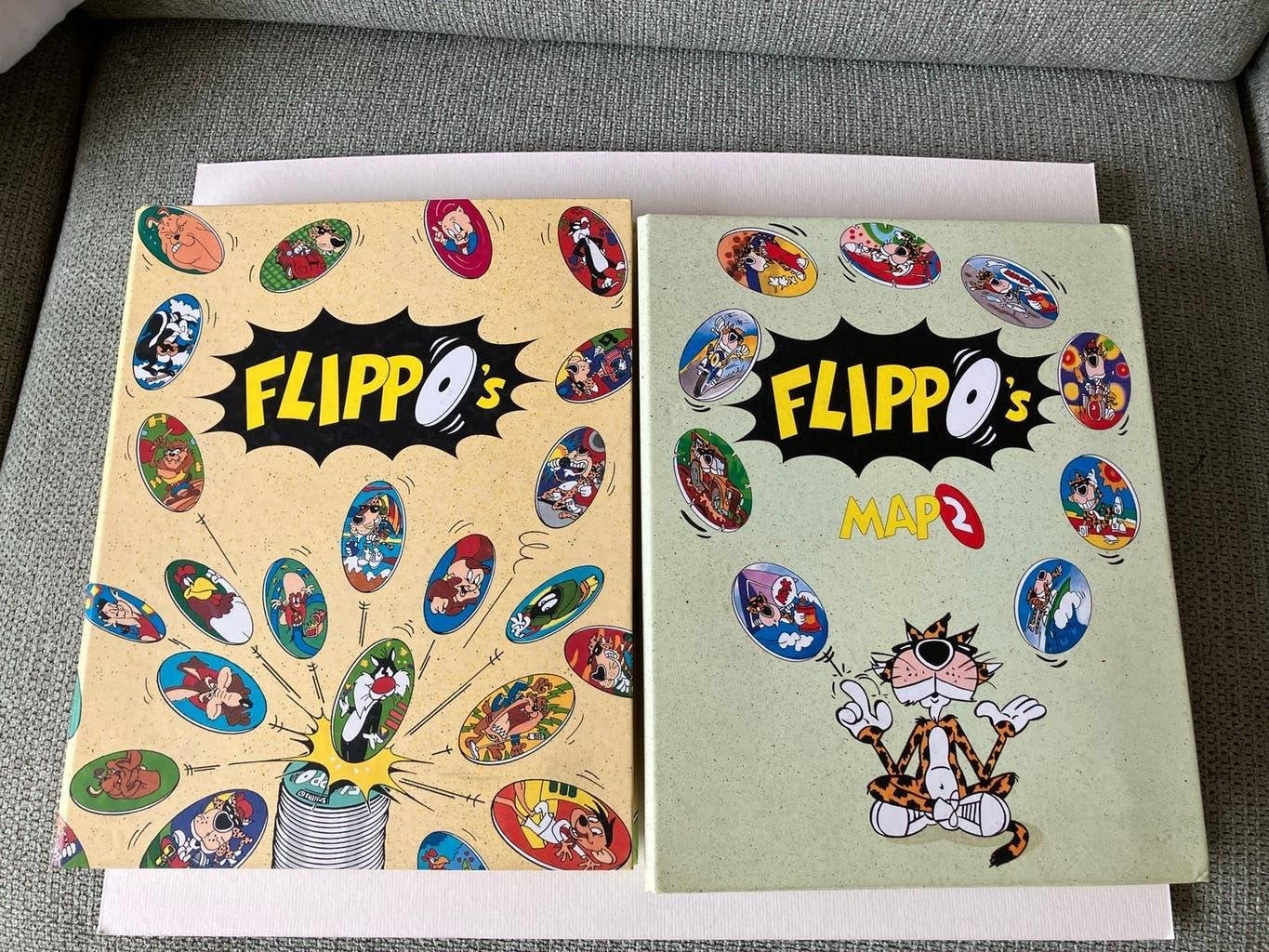 Flippo's verzamelmap 1 en 2, Verzamelen, Flippo's, Verzameling, Met verzamelmap(pen), Ophalen of Verzenden