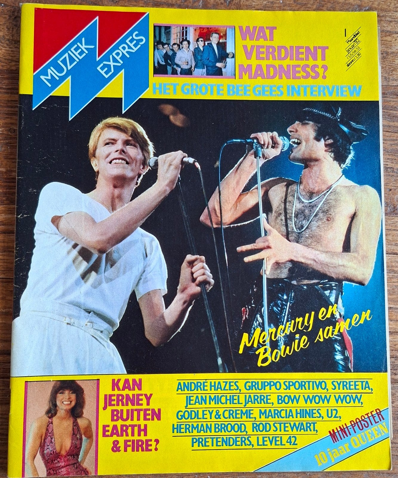 Muziek Expres Januari 1982 (Compleet) Vintage, Ophalen of Verzenden, 1980 tot heden, Tijdschrift