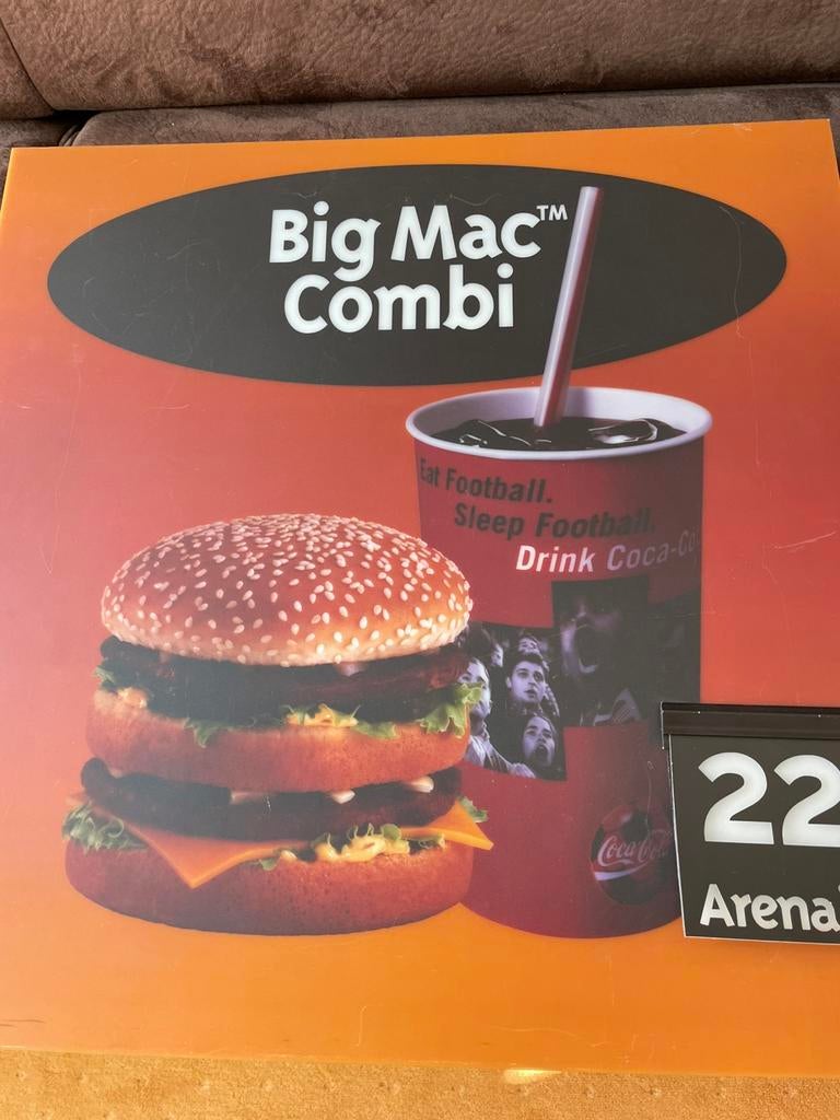 Verzamel object van McDonald‘s, Verzamelen, Merken en Reclamevoorwerpen, Ophalen, Zo goed als nieuw, Reclamebord