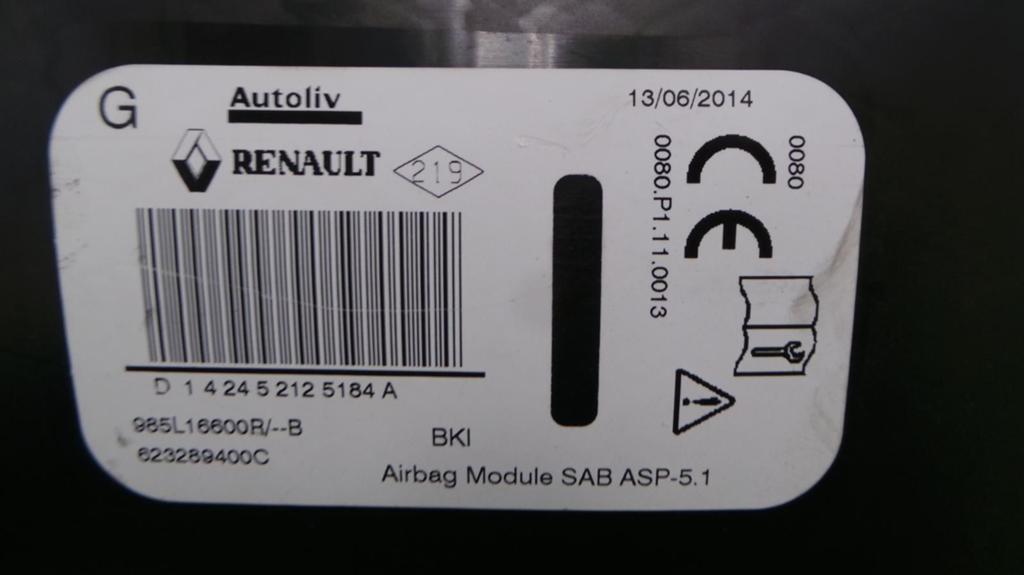 RENAULT MEGANE AIRBAG LINKS 2015, Auto-onderdelen, Ophalen of Verzenden, Gebruikt, Stiba lid