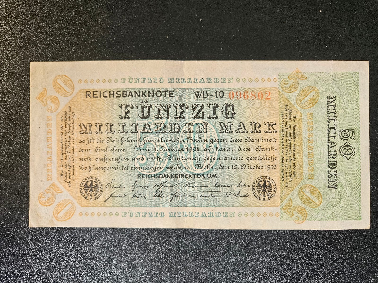 Duitsland pick 120a 1923 zf, Postzegels en Munten, Bankbiljetten | Europa | Niet-Eurobiljetten, Ophalen of Verzenden, Duitsland