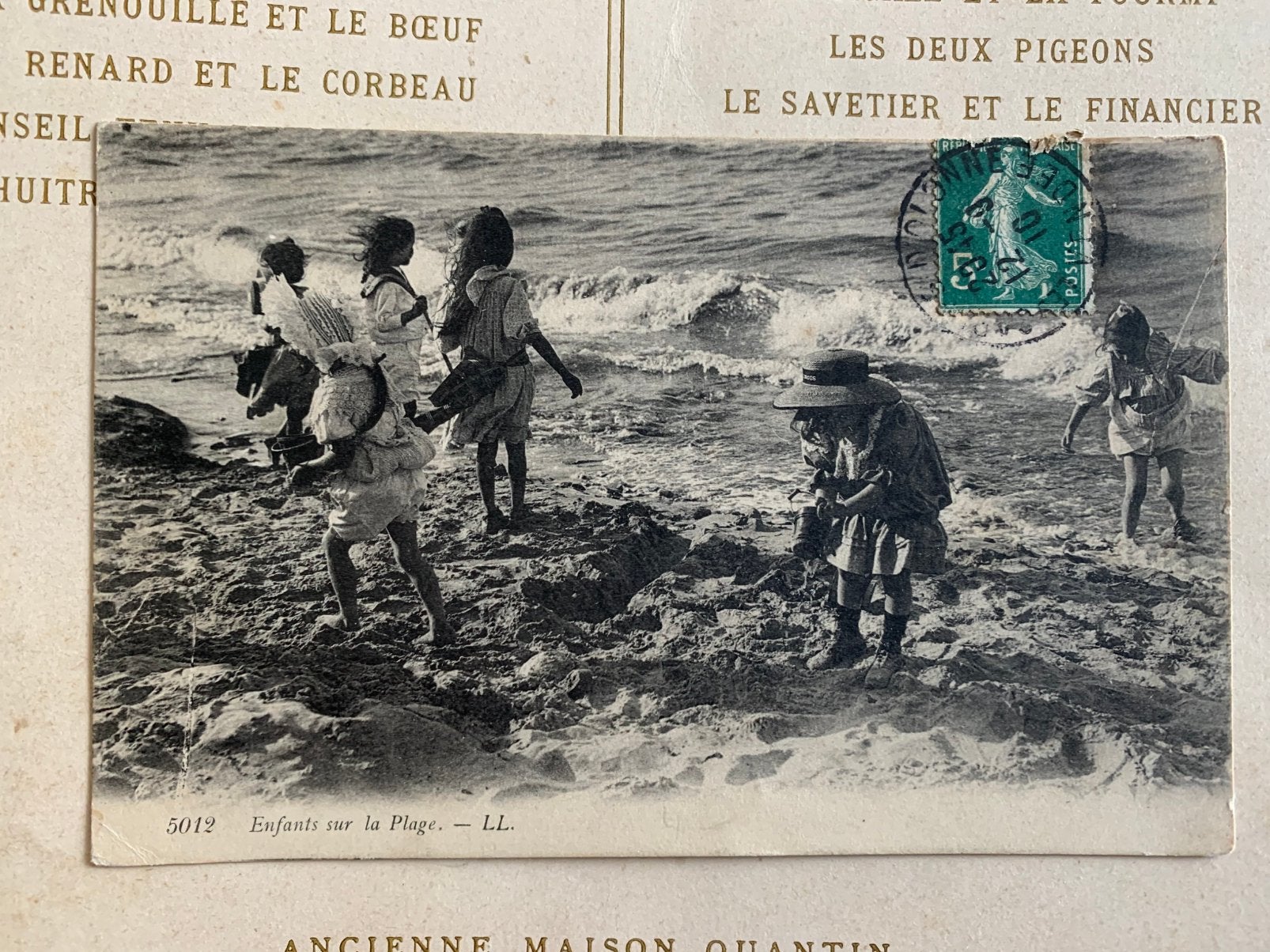 12-9-1910 Enfants sur la Plage (VC), Ophalen of Verzenden, Voor 1920, Gelopen, Kinderen