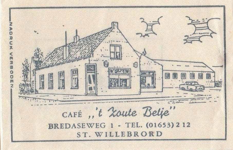 't Zoute Betje Bredaseweg St. Willebrord, Ophalen of Verzenden