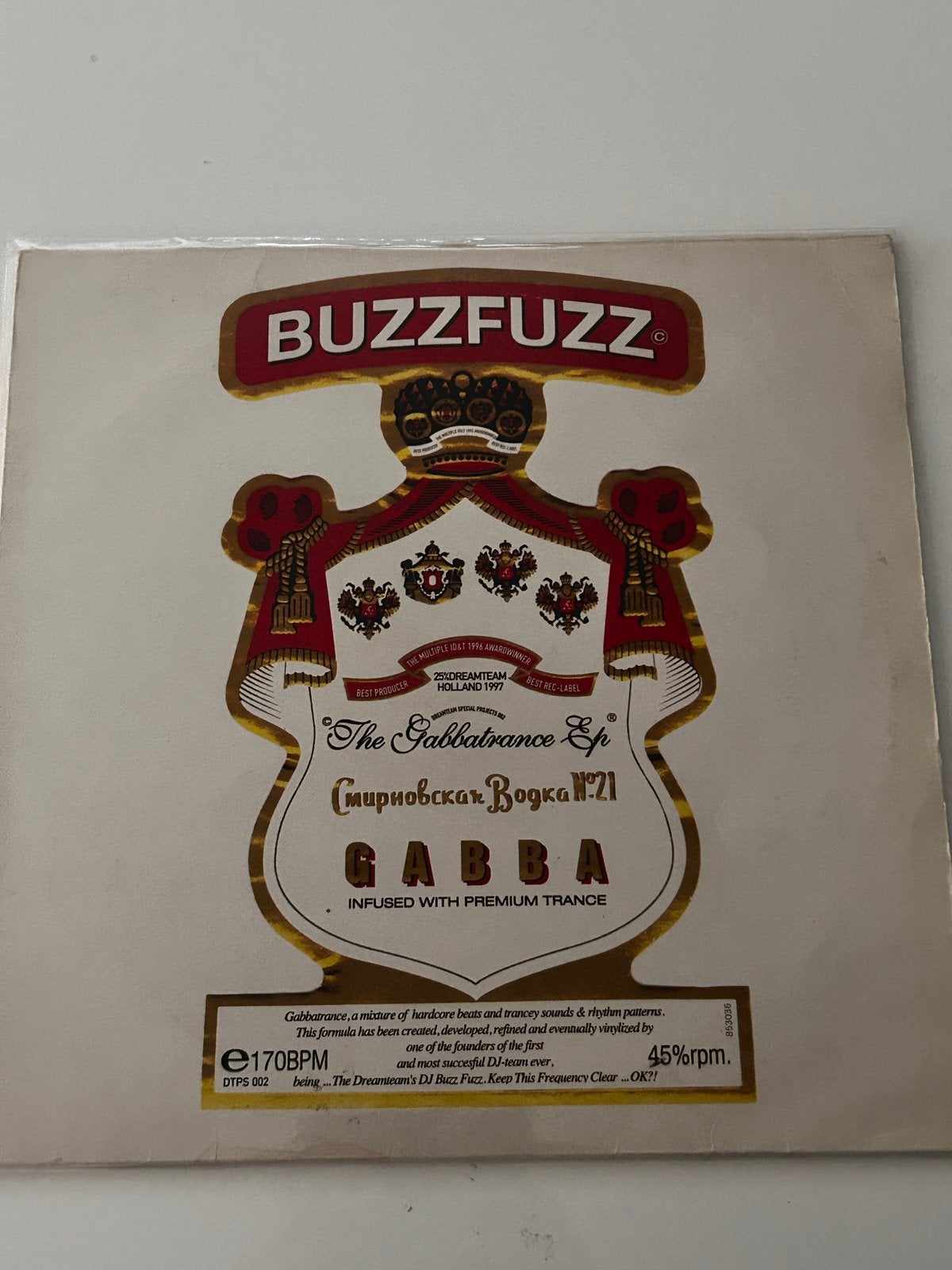 Buzz Fuzz - Gabbatrance EP, Ophalen of Verzenden, Zo goed als nieuw, Overige formaten