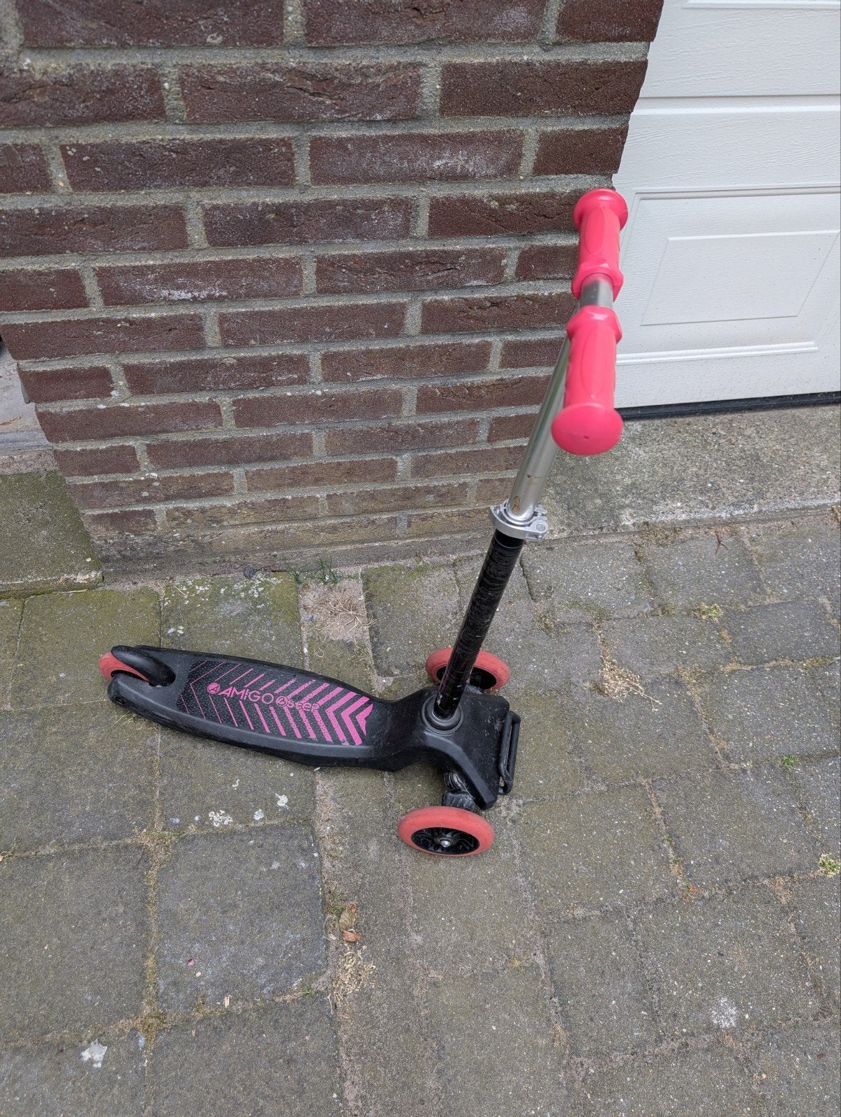 Amigo Scooter Step - Zwart/Roze, Ophalen