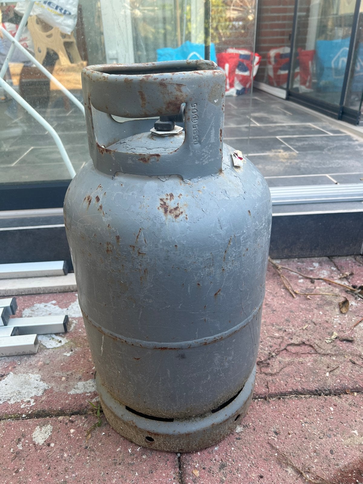 Lege gasfles voor diverse toepassingen, Ophalen, Gebruikt