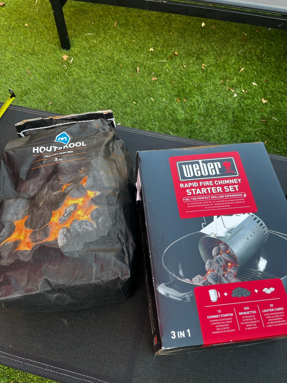 Weber Rapidfire Chimney Starter Set + Houtskool, Ophalen, Nieuw