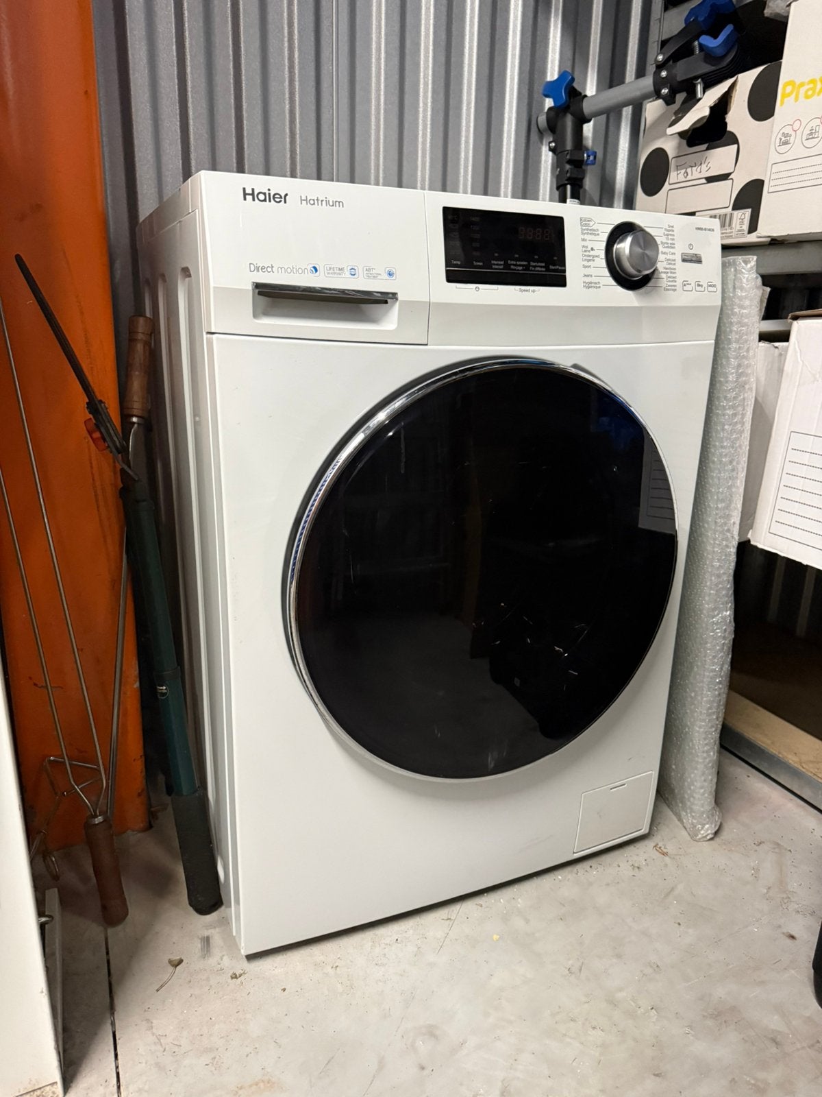 Haier HW80, 8 tot 10 kg, Ophalen of Verzenden, Gebruikt, 85 tot 90 cm