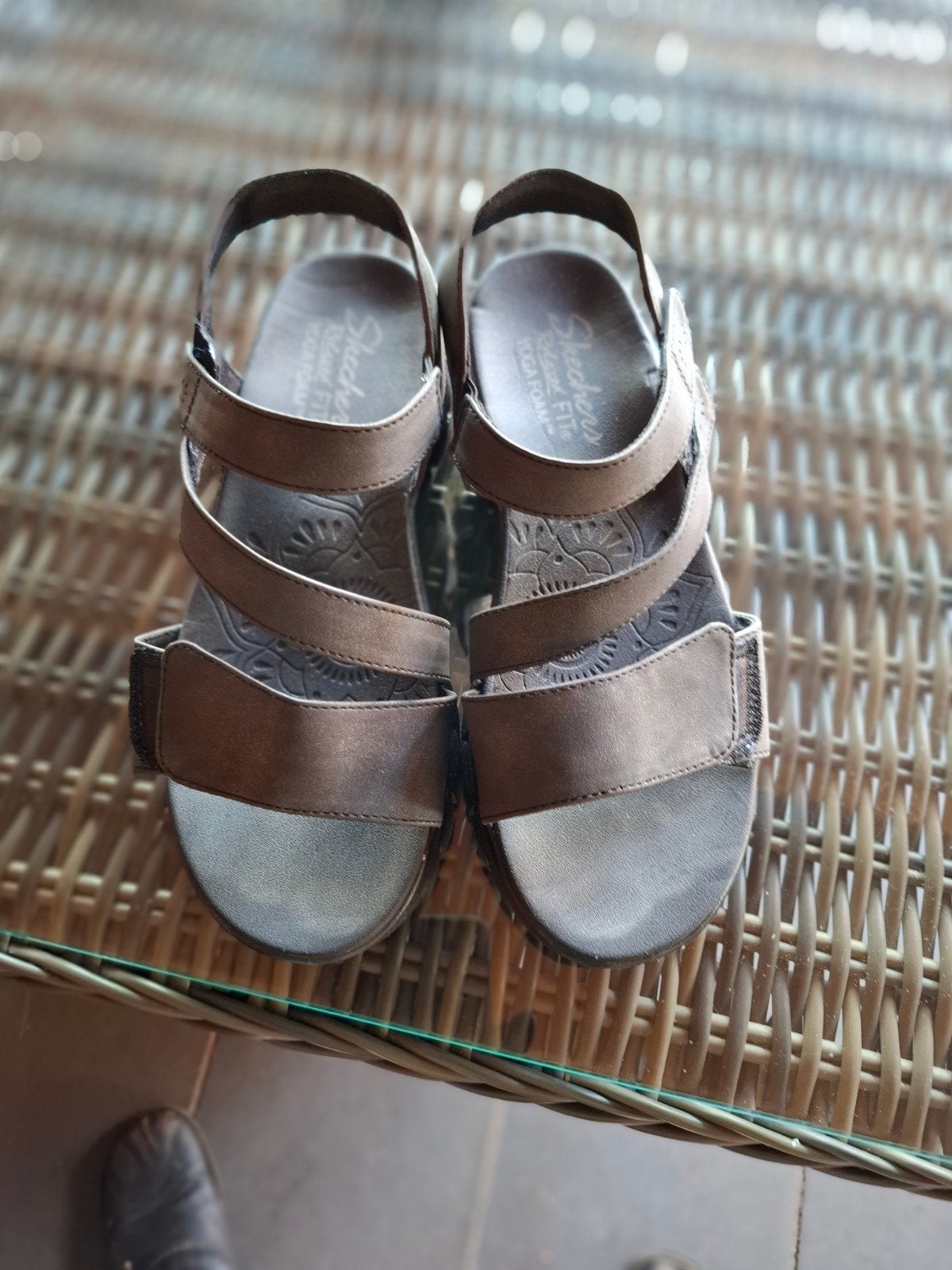 Skechers dames sandalen maat 37, Skechers, Zwart, Zo goed als nieuw, Sandalen of Muiltjes