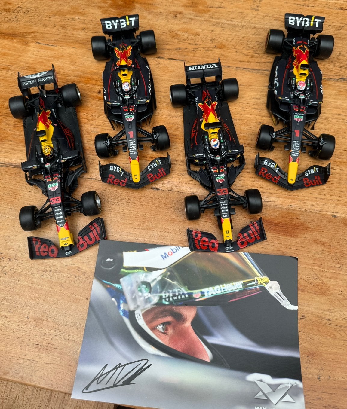 Red Bull Racing F1 modelauto's + Max Verstappen kaart, Verzamelen, Ophalen of Verzenden, Nieuw, Formule 1