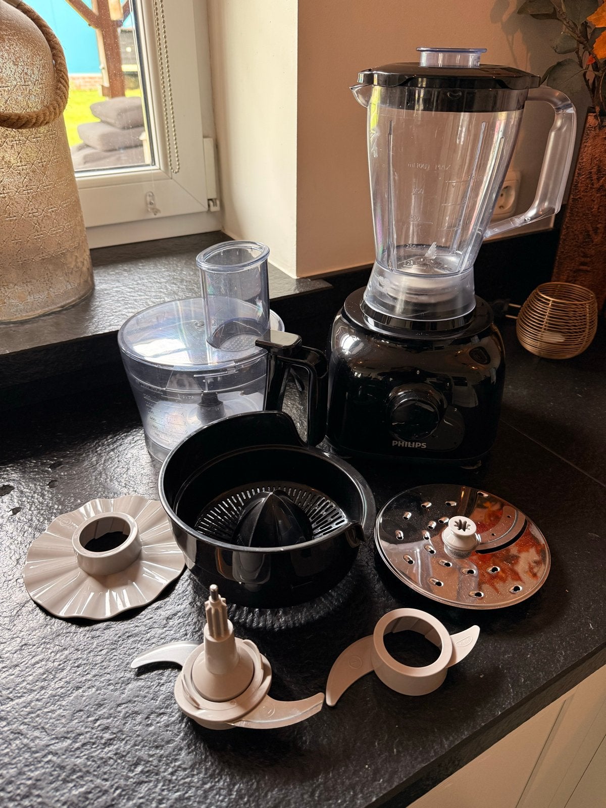 Philips HR7629 Keukenmachine met Blender en Citruspers, Witgoed en Apparatuur, Keukenmixers, Gebruikt, 1 tot 2 liter, 2 snelheden