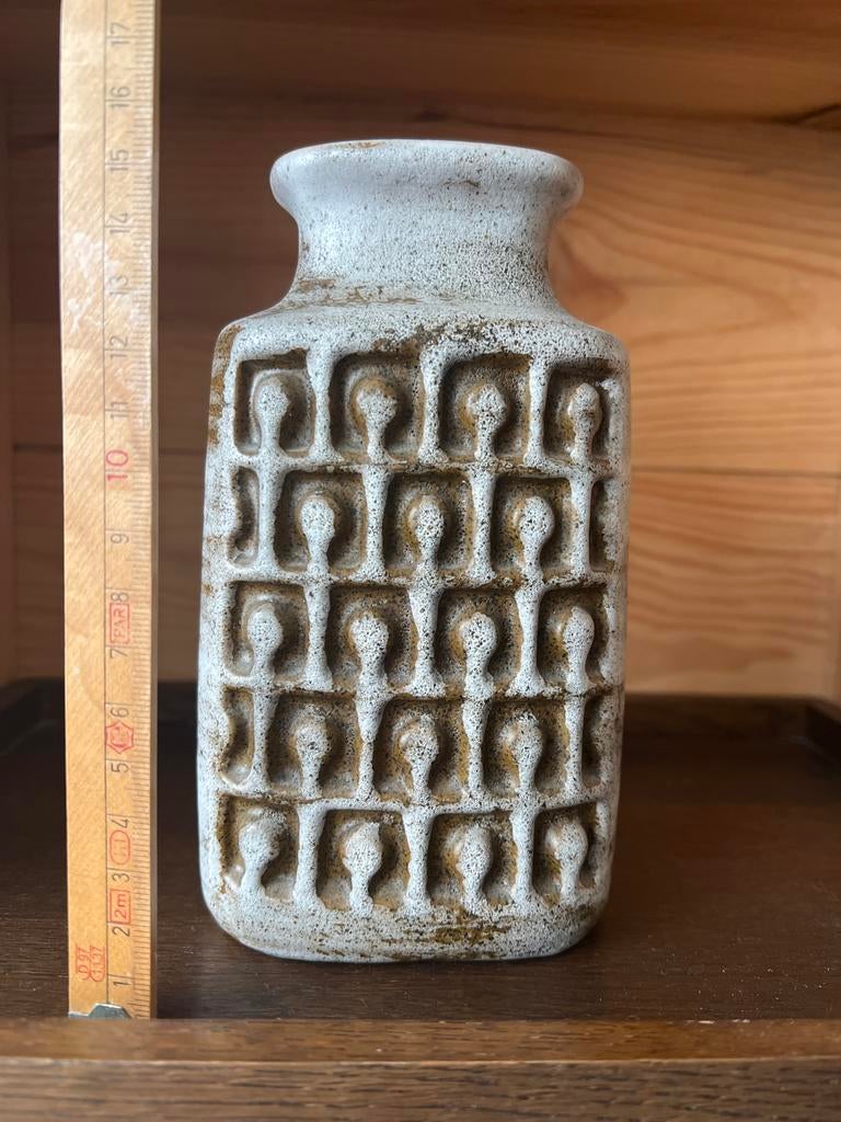 Vintage West Germany Keramiek Vaas - Brutalist Stijl, Ophalen of Verzenden