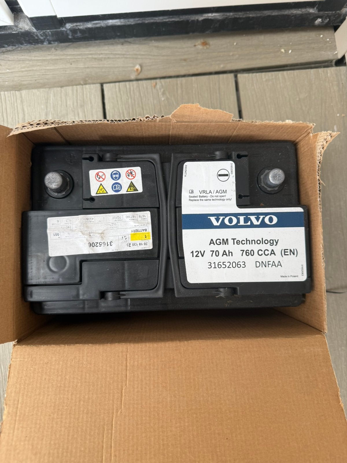Volvo start stop accu 70ah. 31652063, Auto-onderdelen, Ophalen of Verzenden, Gebruikt, Volvo